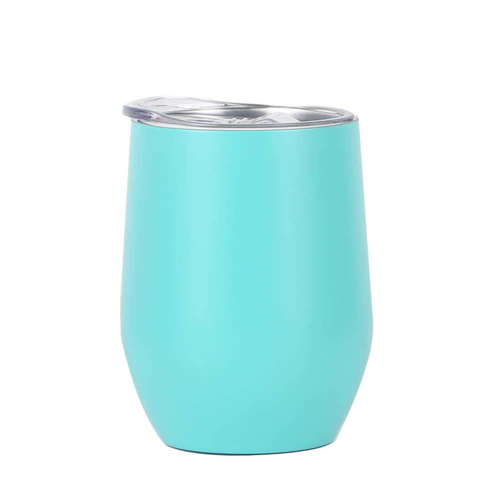 12oz Egg Shaped Insulated Wine Tumblers w/Lids 7