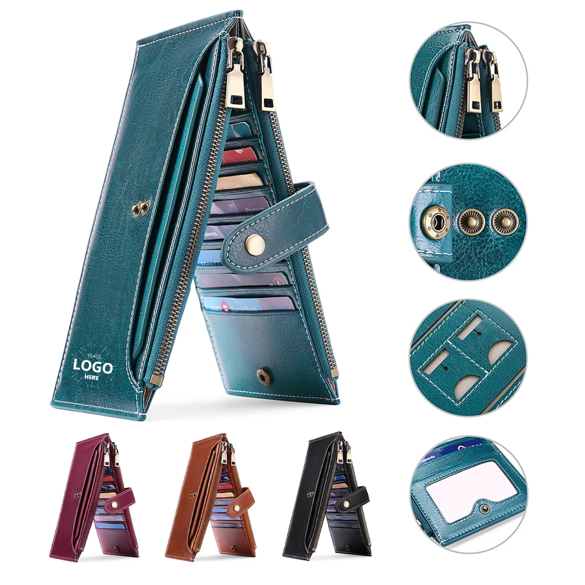 Women's Leather Credit Card Wallet 5