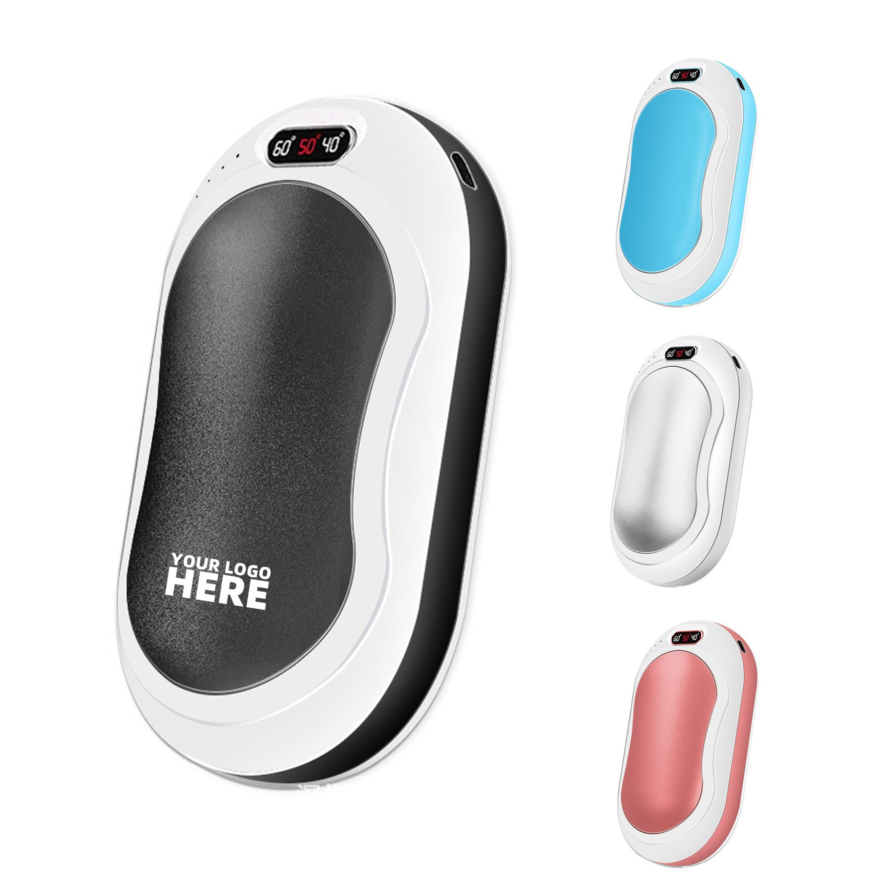4" 1 USB Rechargeable Hand Warmer Power Bank
 1