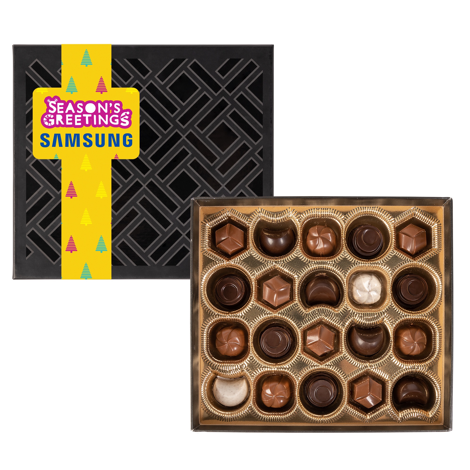 Gourmet Chocolate Truffles Gift Box with Square Band - 20 pc 1