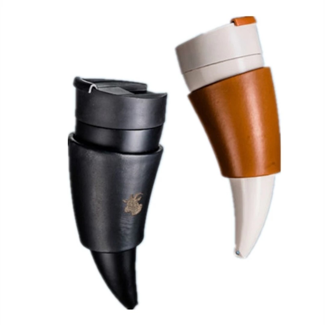 Croissants Cup Goat Horn Coffee Mug Stainless Steel Liner Va 3