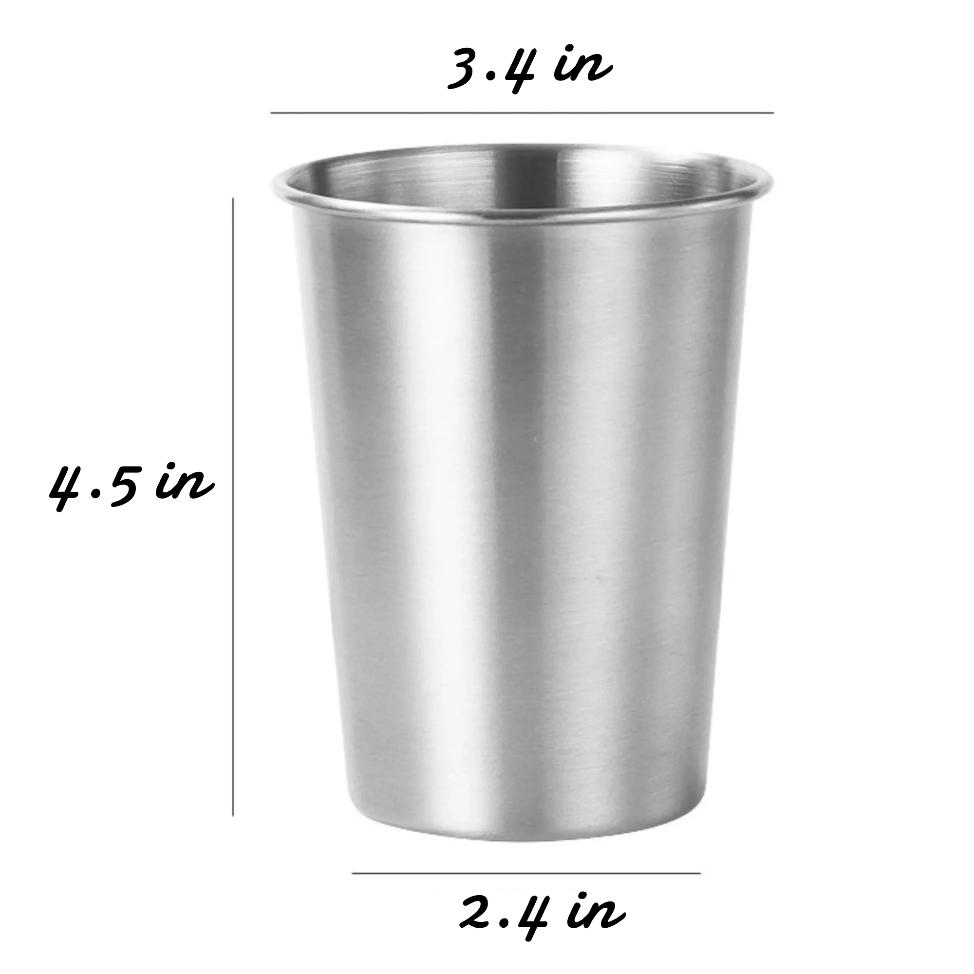 Stainless Steel Stackable Logo Imprinted Drinking Cups 2