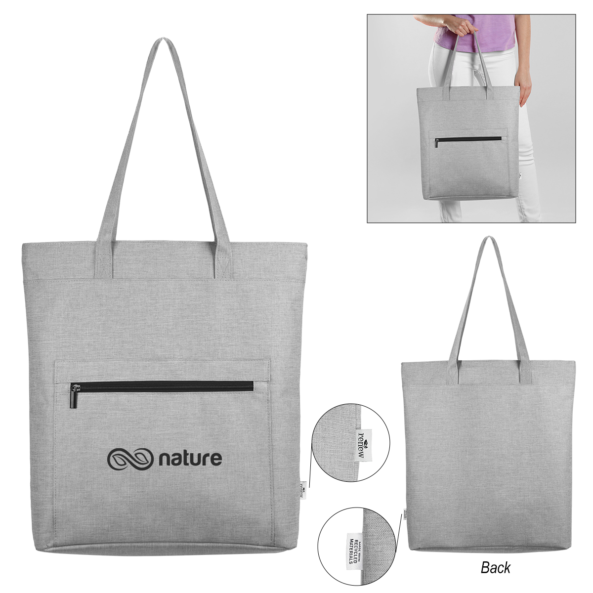 Habitat rPET Heathered Tote Bag 6