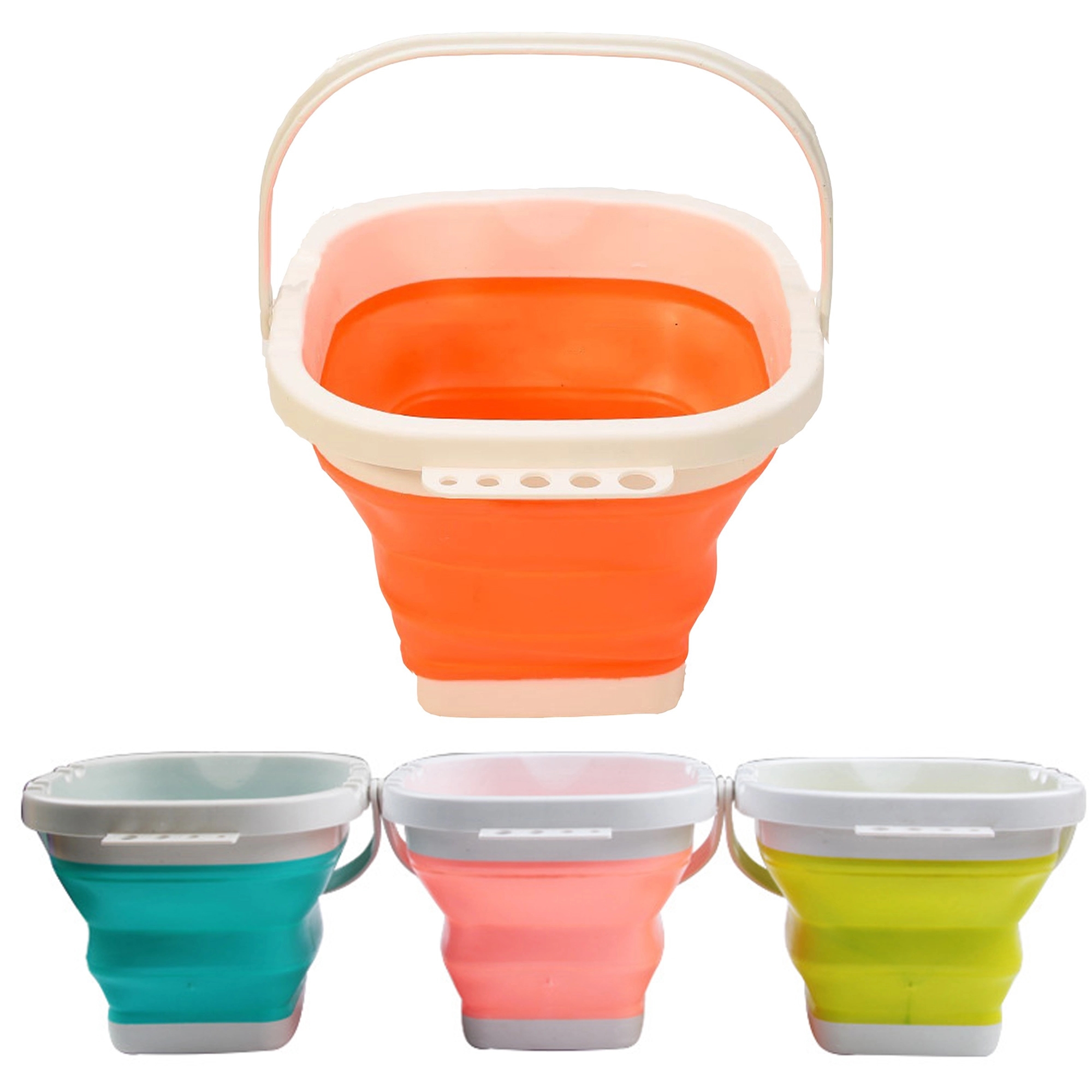 Square Collapsible Silicone Buckets