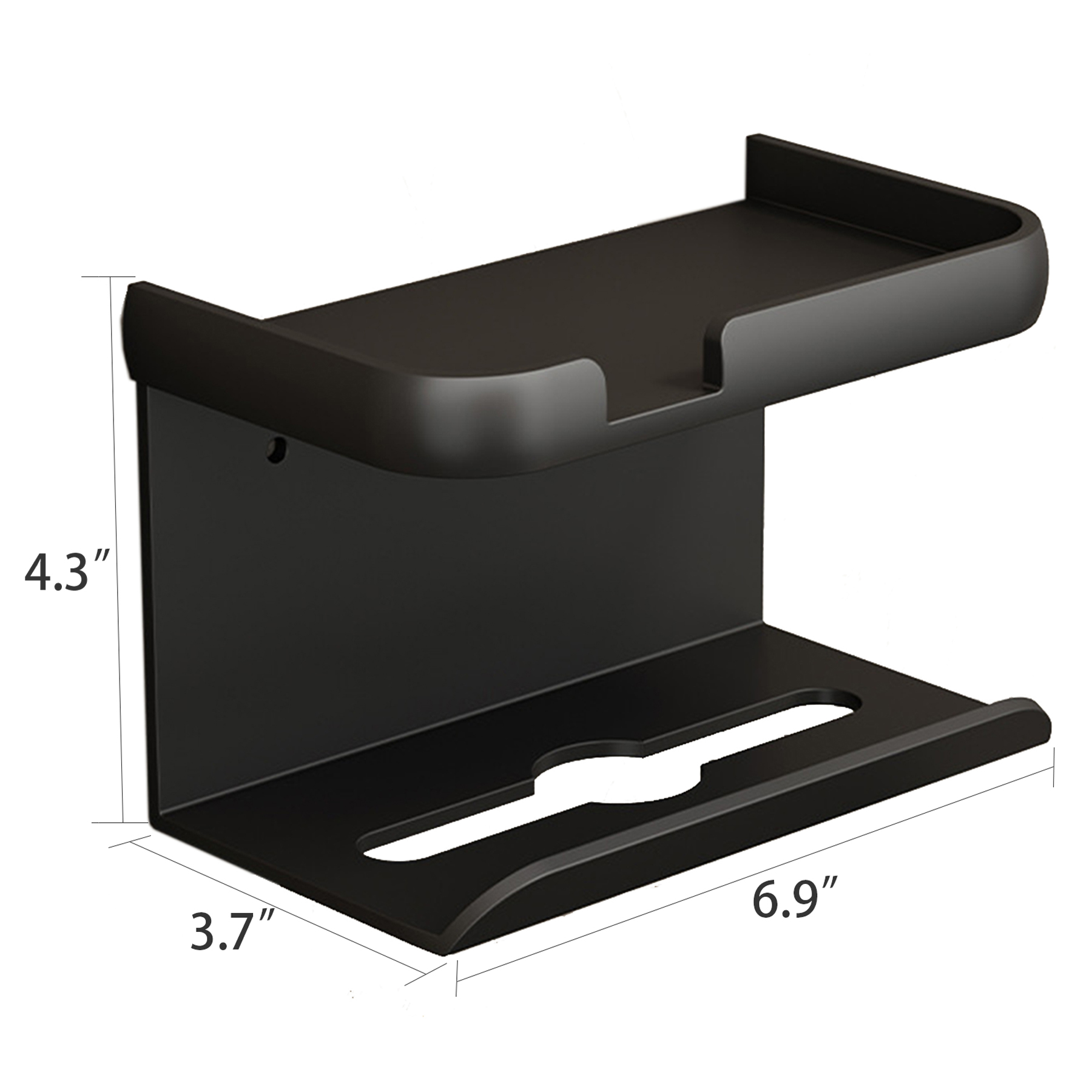 Aluminum Toilet Paper Roll Holder with Shelf for Bathroom 1