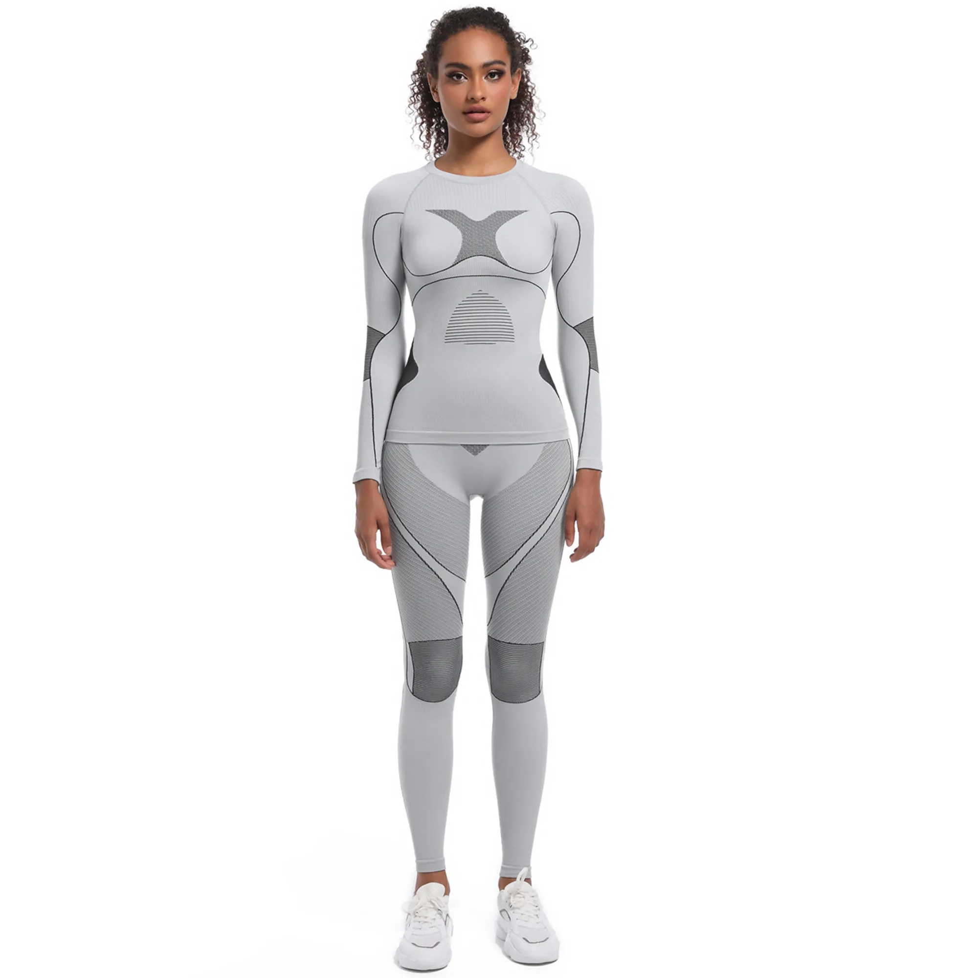 Women's Seamless Knitted Long Sleeved 3