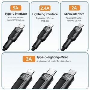 3 In 1 USB Type C Micro Light Ning Charger 3