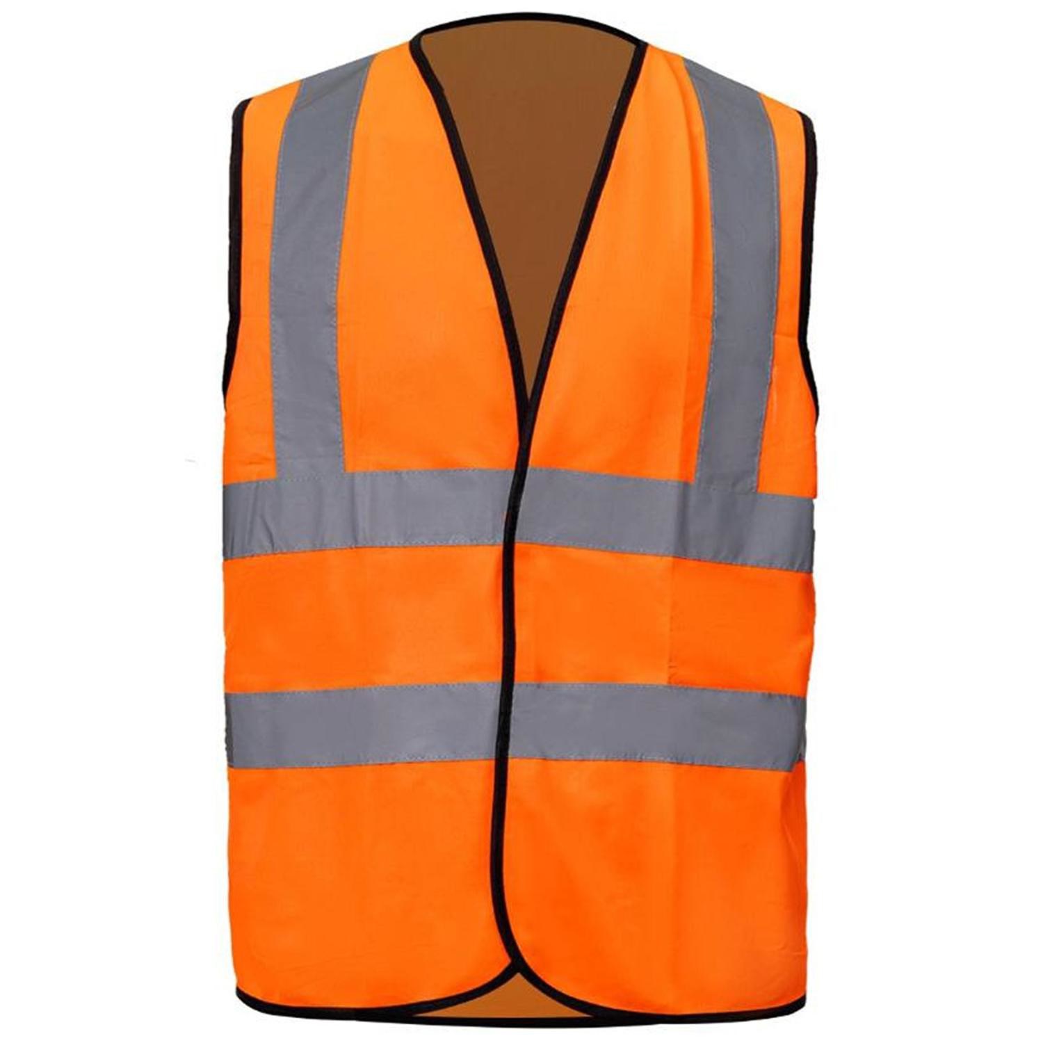 3.8oz. Knitted Class 2 Double Band Reflective Tape Safety Loop & Hook Vest 4