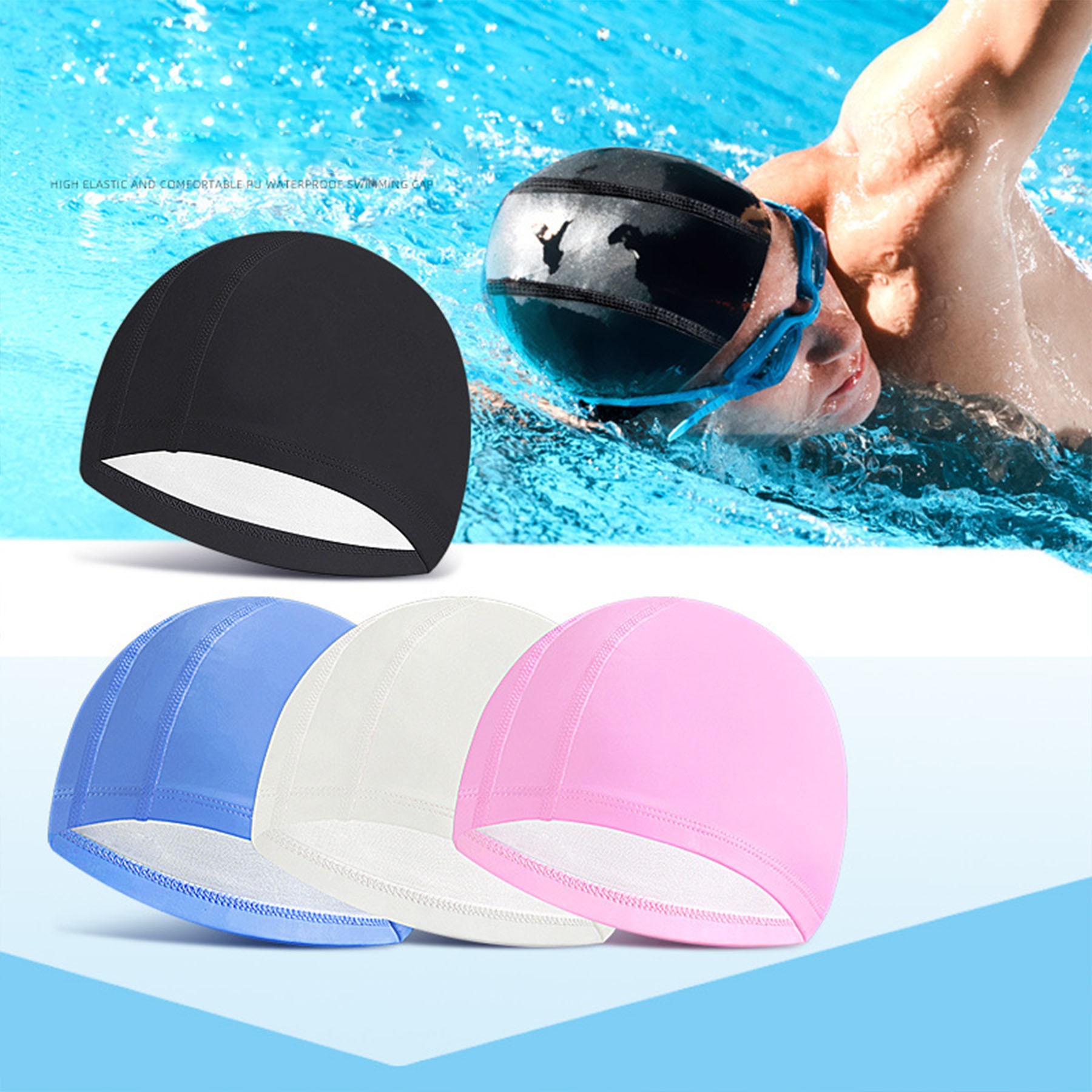 Pu Swimming Cap 2