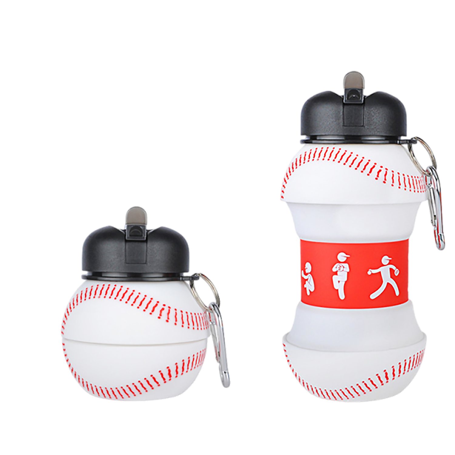 19oz Portable Foldable Silicone Sports Water Bottle For Kids 9