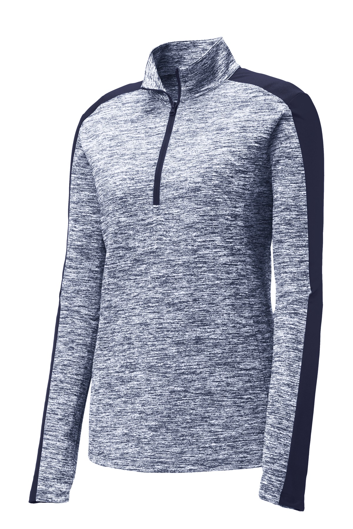Sport-Tek Women's PosiCharge Electric Heather Colorblock 1/4-Zip Pullover. LST397 32