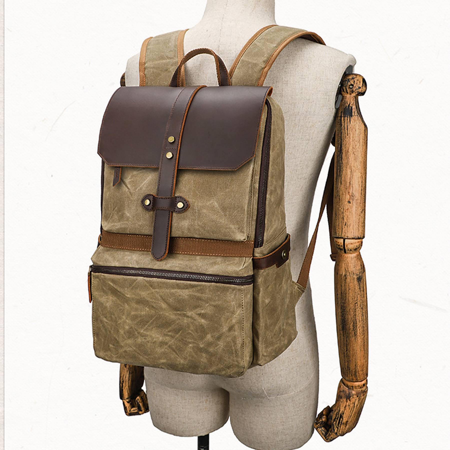 Faux Leather Backpack for Men 5
