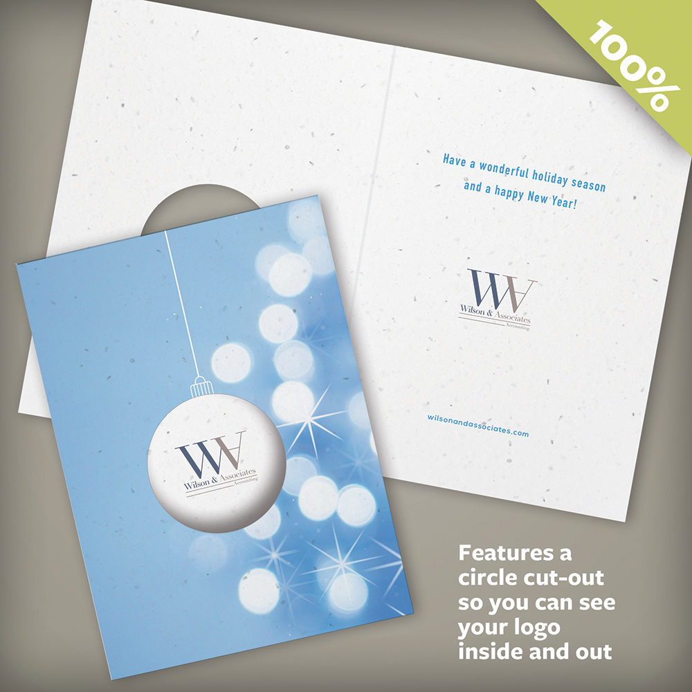 Peek-a-Boo Logo Business Holiday Cards 3