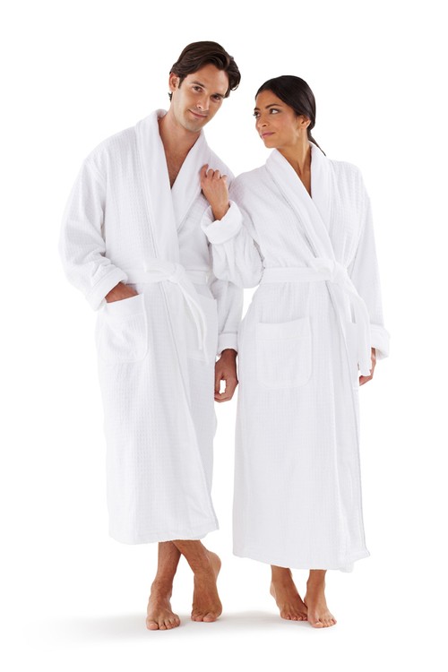 Checkered Shawl Collar Bathrobe 2