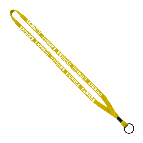 1/2" Cotton Lanyard with Metal Crimp & Split-Ring 69