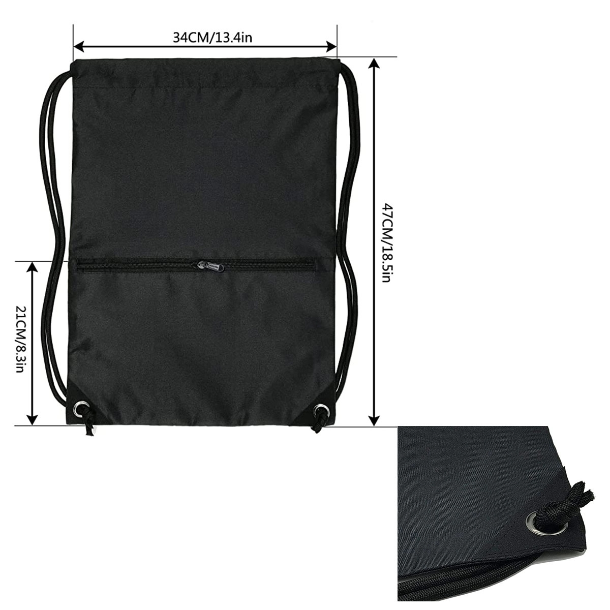 Drawstring Backpack Bag Sport Gym Sackpack 2