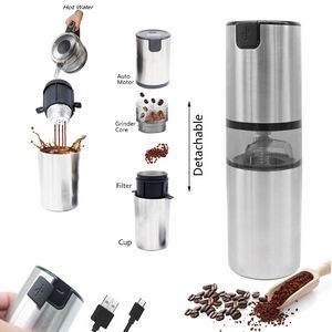 Electric Coffee Maker Grinder With Cup And USB Rechargeable Battery 14