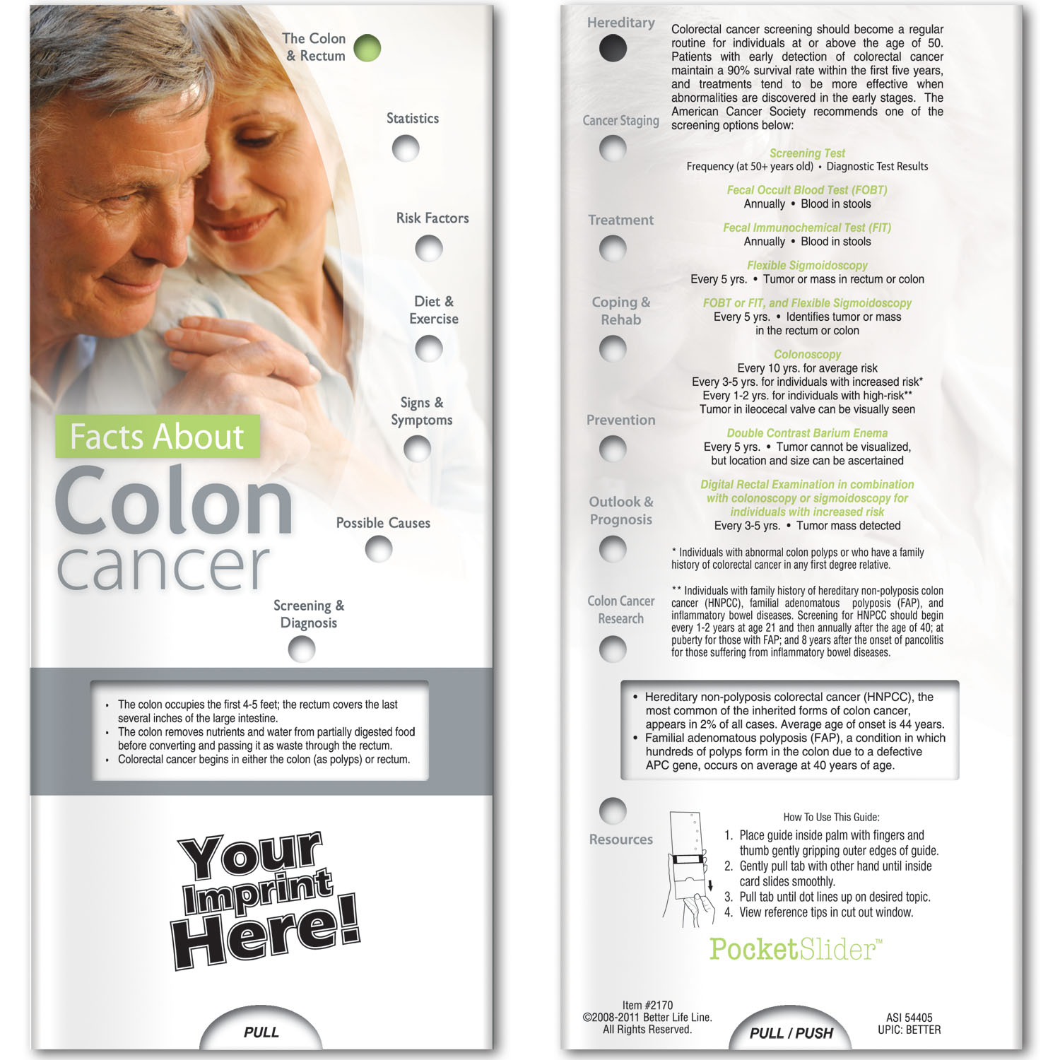 Pocket Slider - Facts About Colon Cancer — view 1 of 3