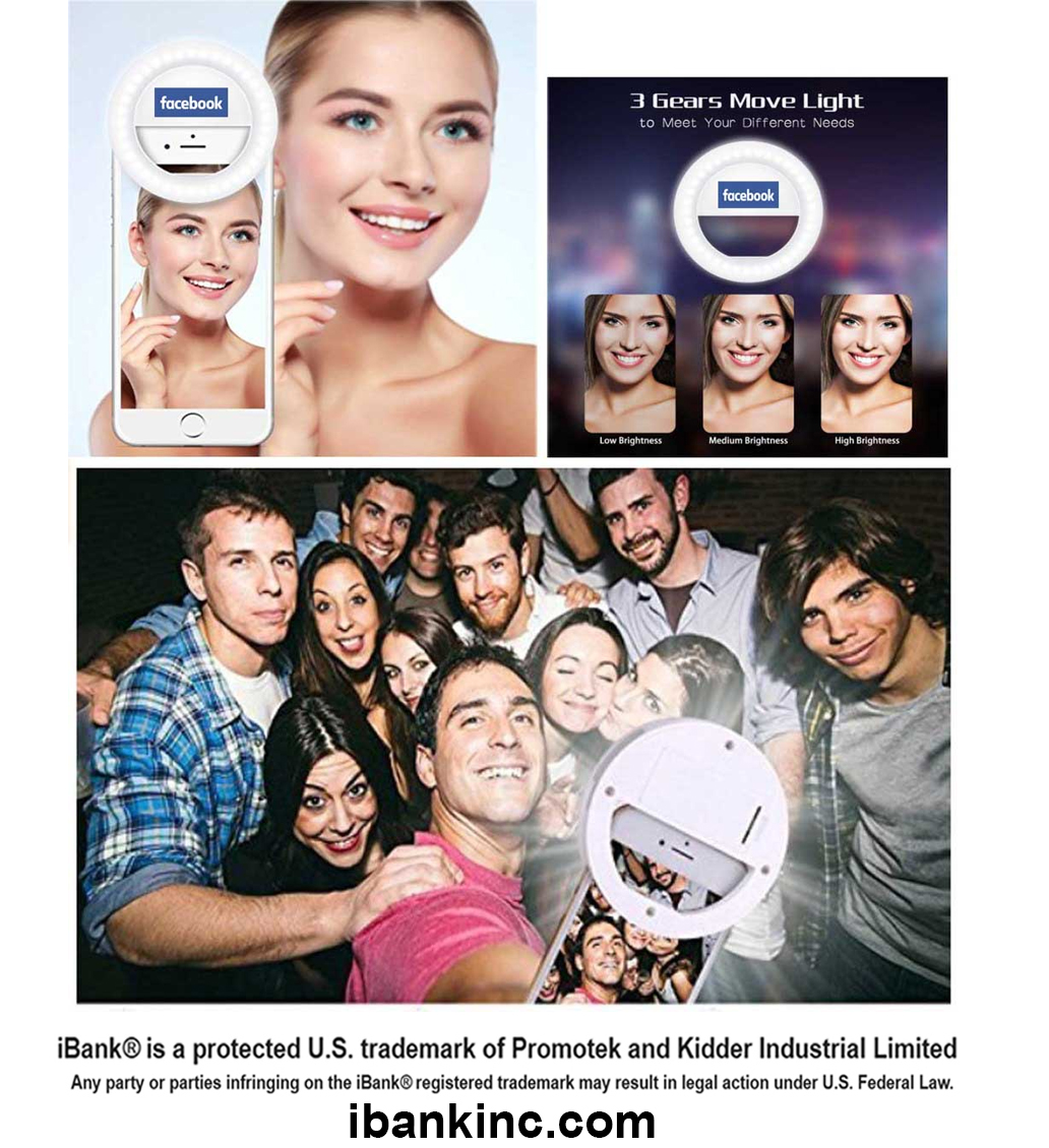 iBank ® Clip On Selfie Ring Light 2