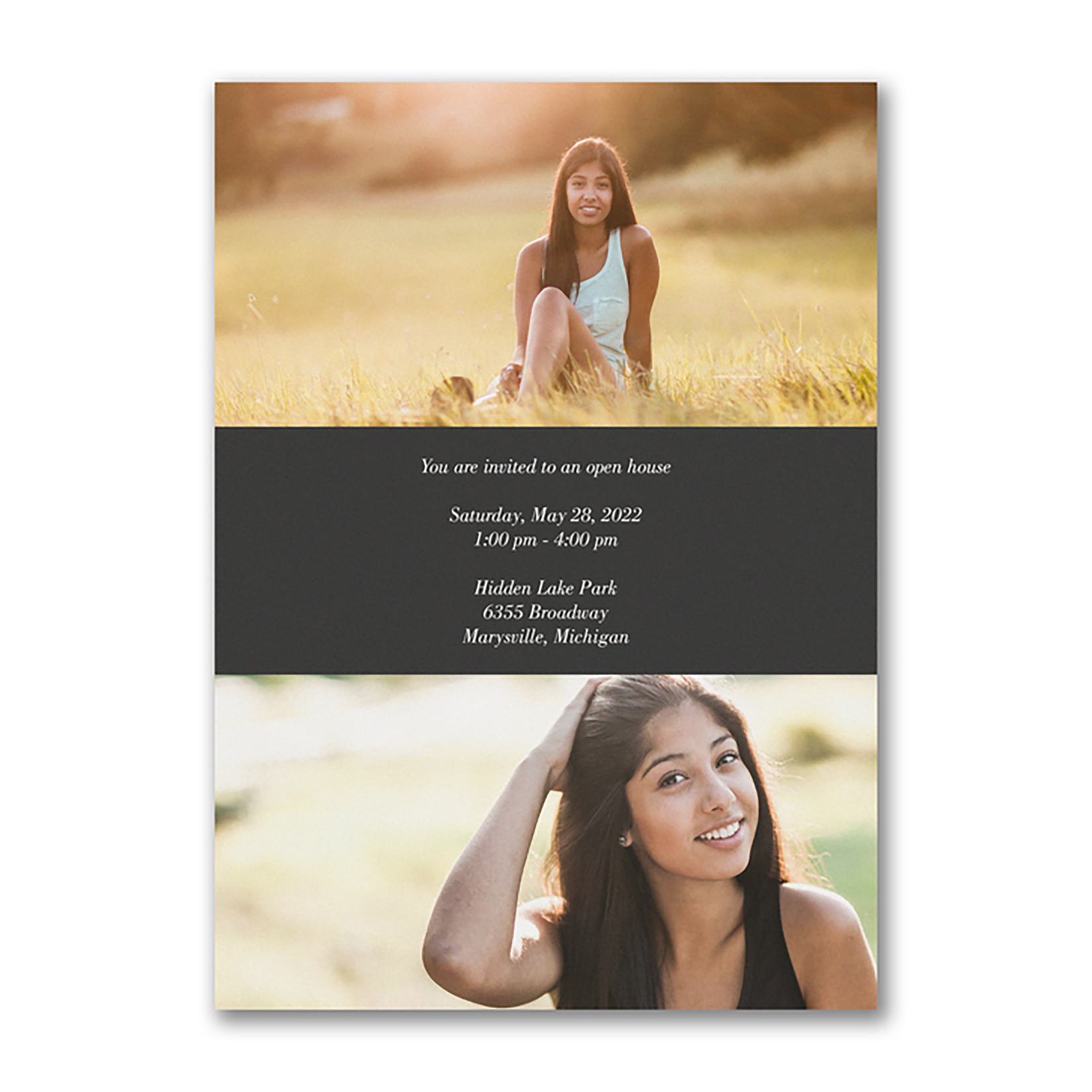 Split Year Graduation Invitation 3