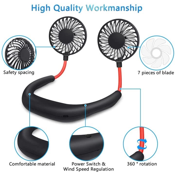 Dual Breeze Hands-Free Neck Fan with Mood Light 3