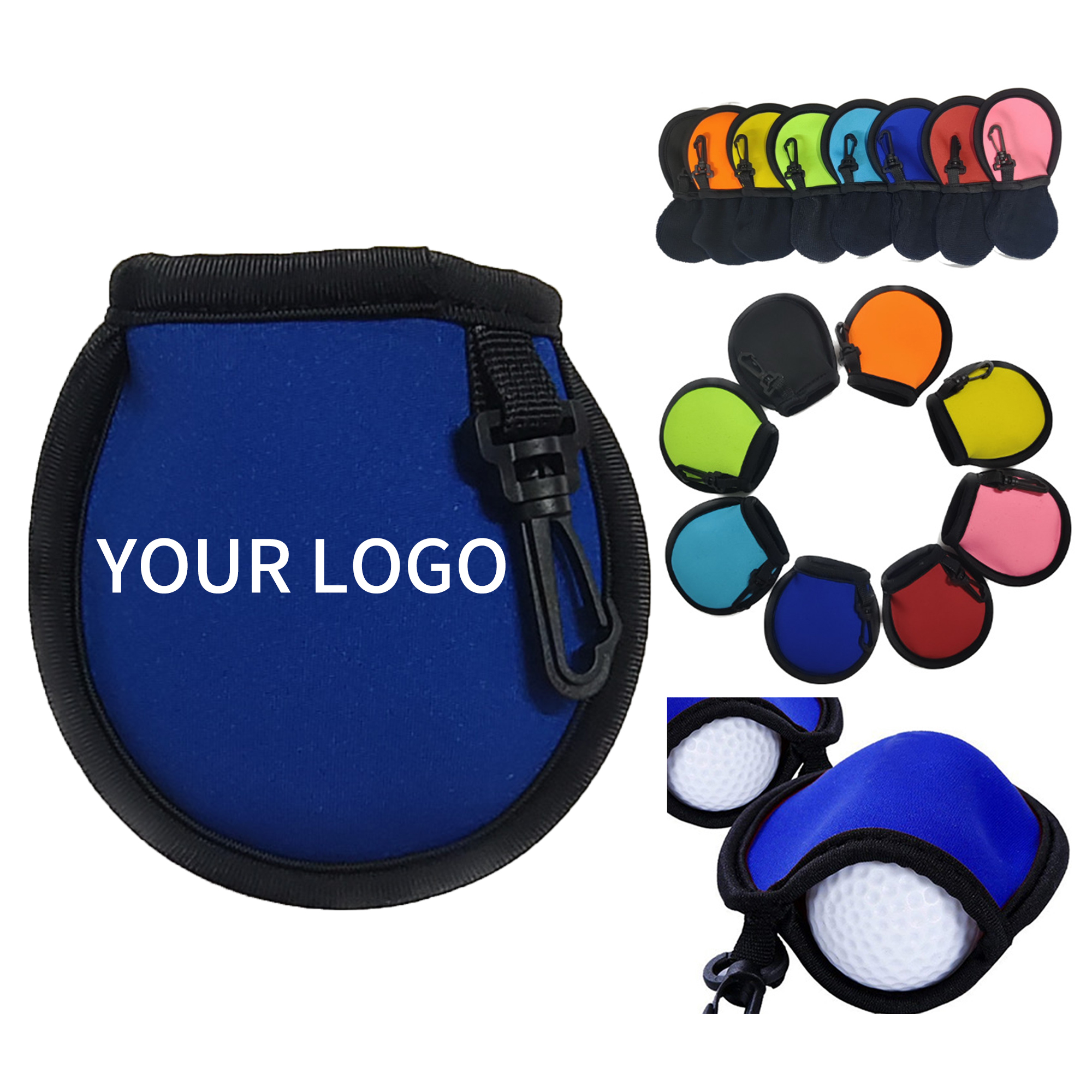 Portable Golf Ball Cleaning Pouch With Strap And Clamp 6
