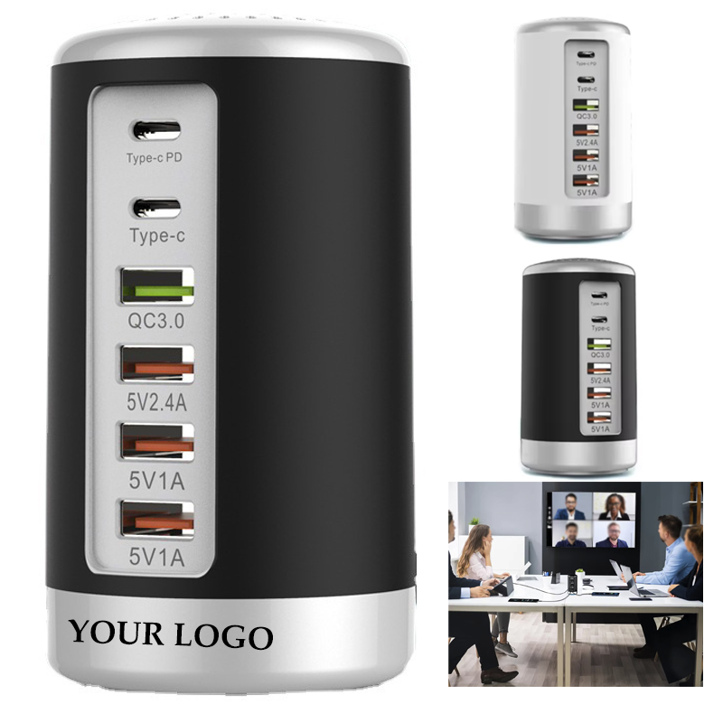 60W USB Charging Station with 6-Port 1