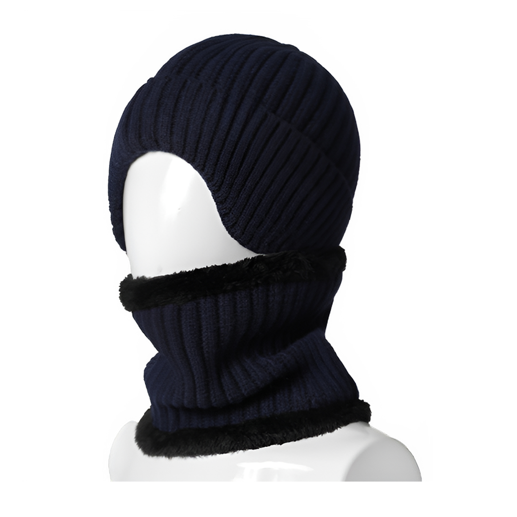 Stylish Winter Knitted Hat And Scarf Set 3