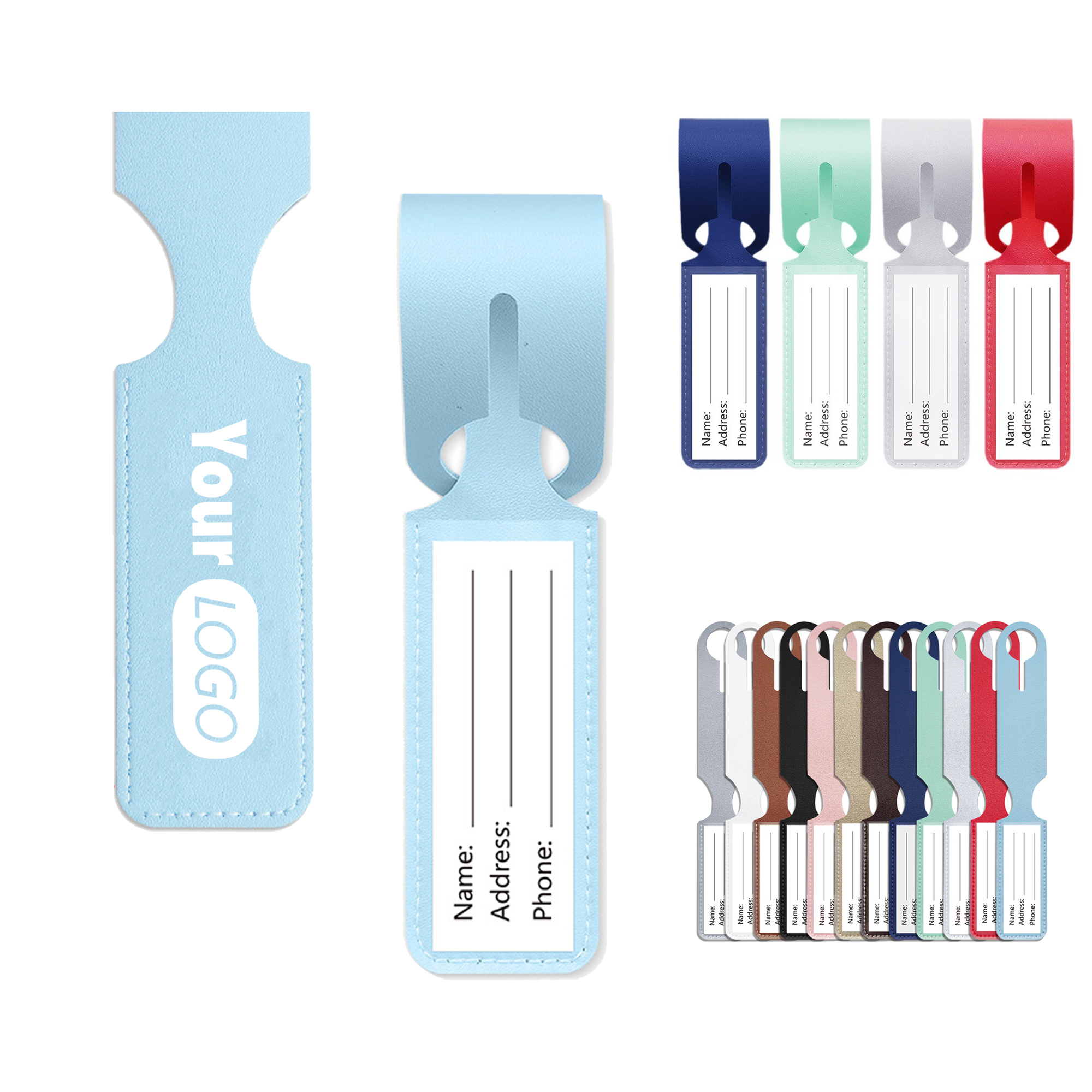 Customizable PU Luggage Identification Tag 3