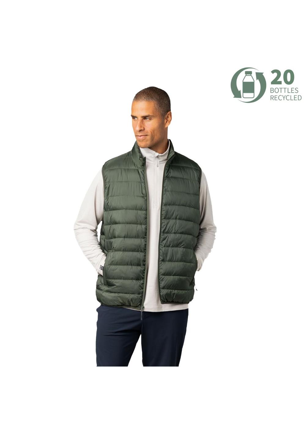 Storm Creek Men's Pacific Puffer 100 GSM Insulated Faux Down Packable Quilted Vest 20