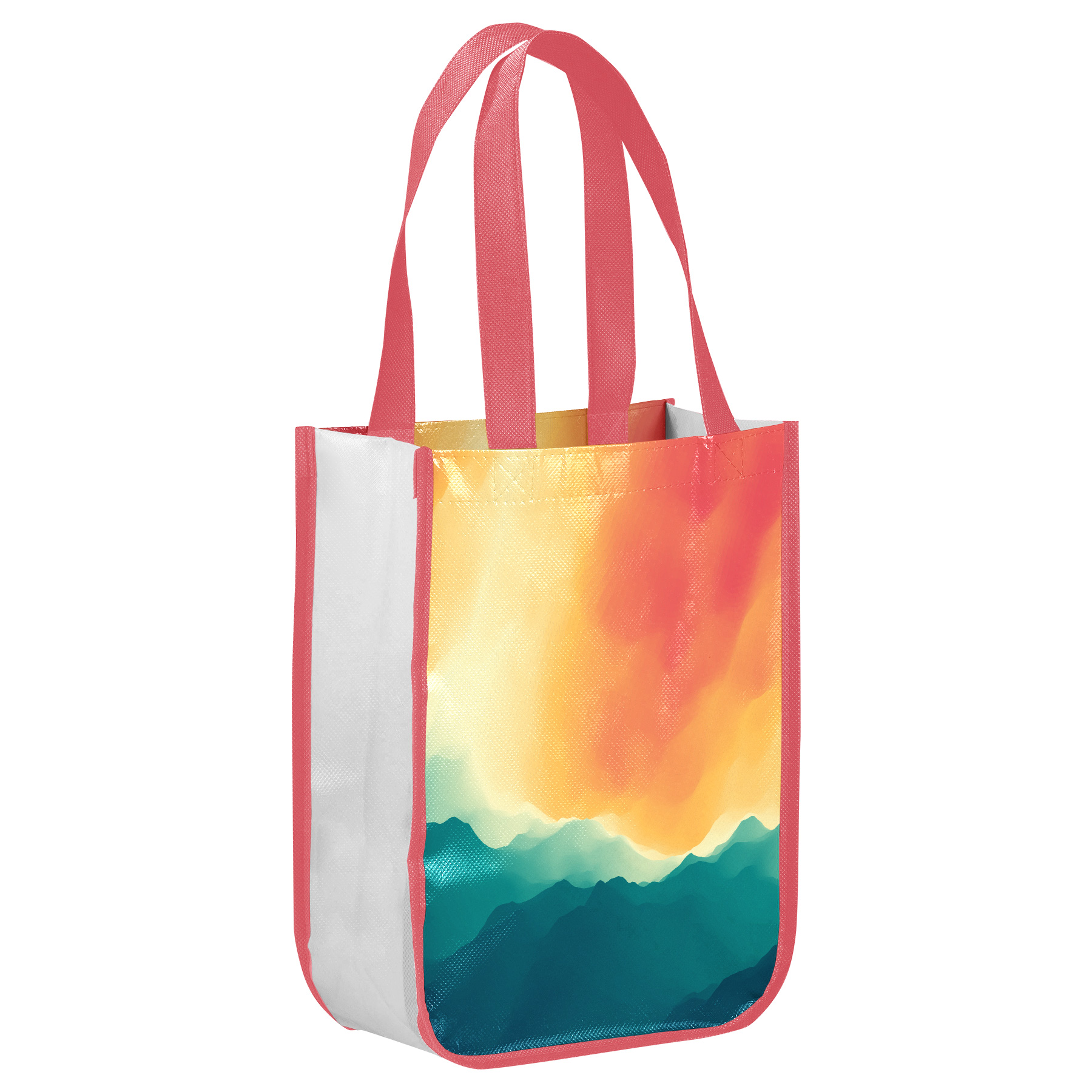 Fully Customizable 105GSM Round-Corner Laminated Tote Bags (12'' x 16'' x 6'') 9