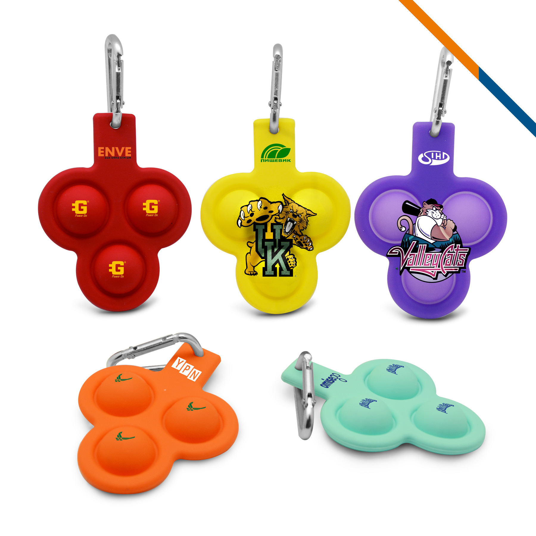 Clover Push Pop Bubble Keychain 2