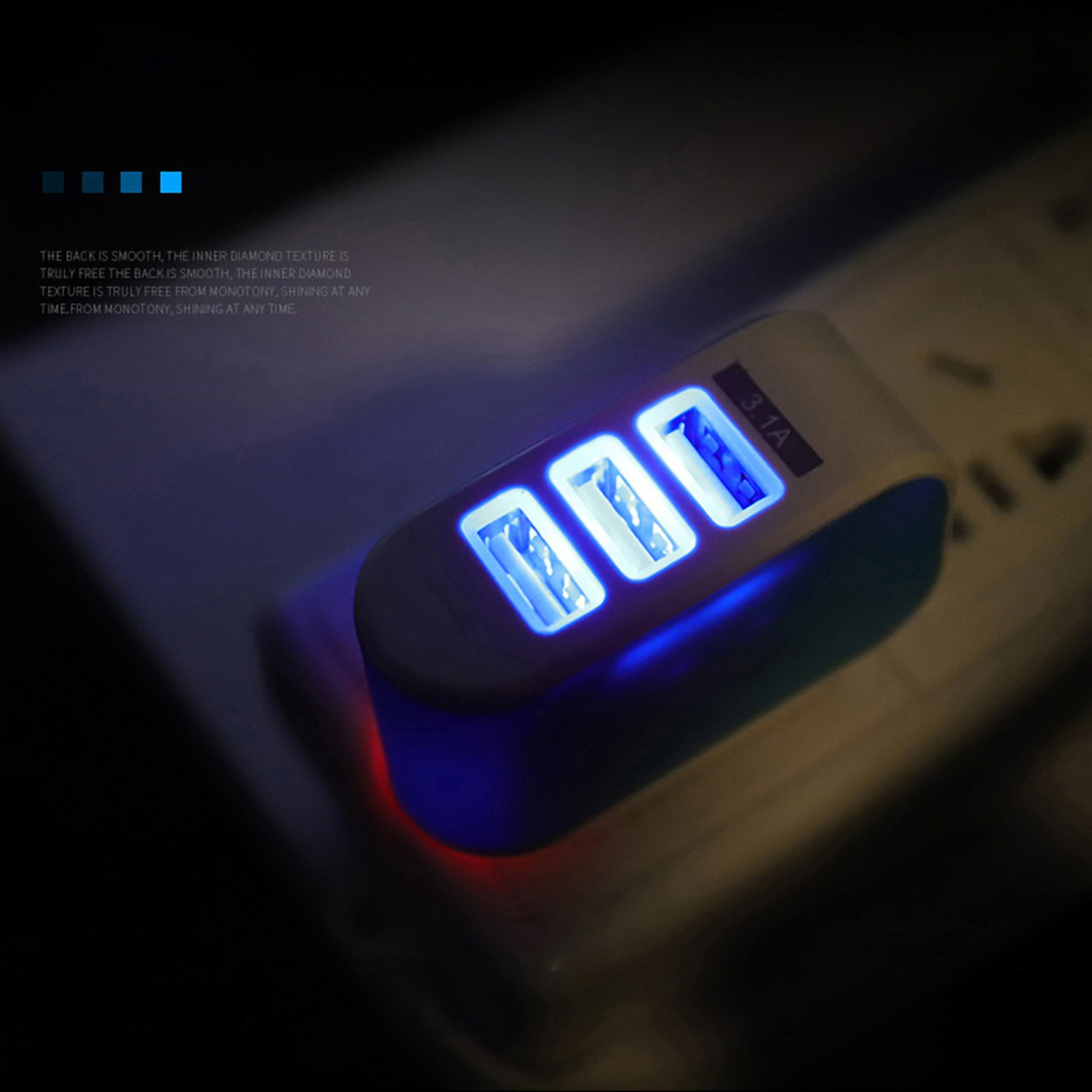 3-Port Multi-Color USB Wall Charger 3