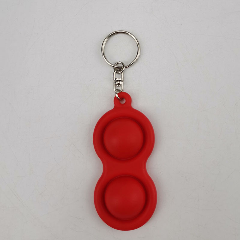 Pure Silicone 2PCS Bubbles Dimple Sensory Fidget Toys w/Keychain 13