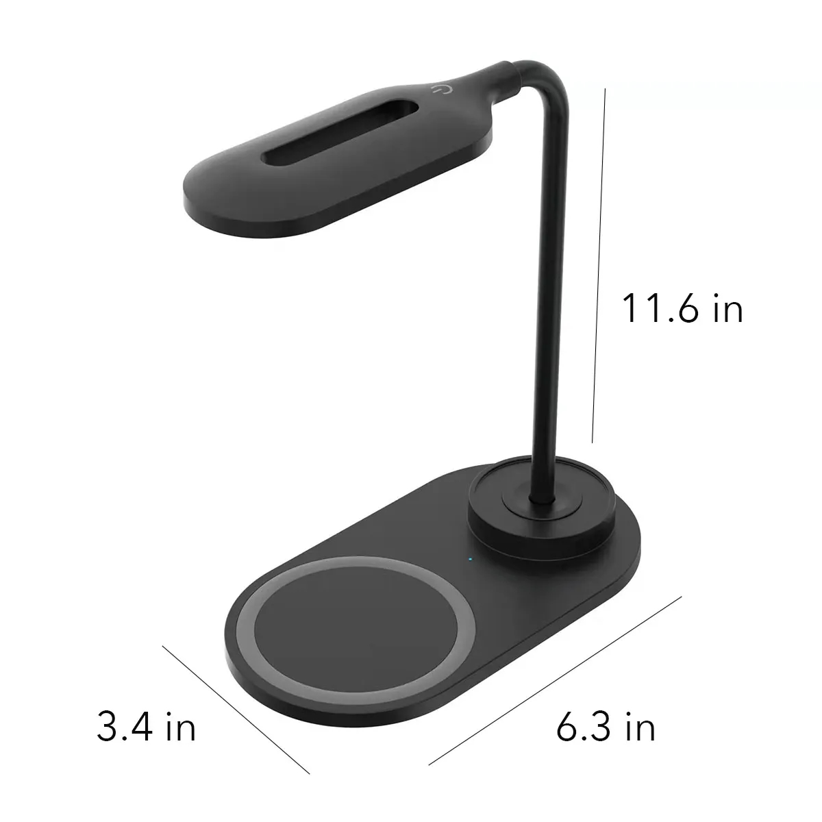 LED Lamp Touch Gooseneck Desk with Wireless Charging 2