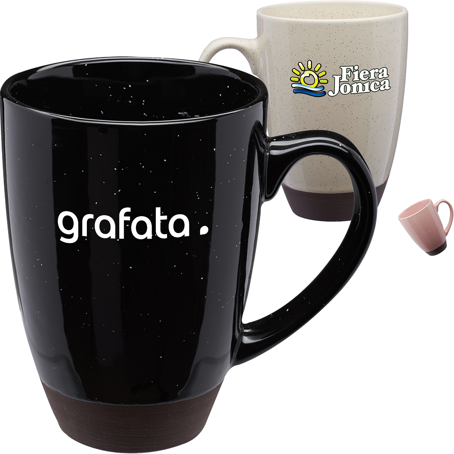 16 oz. Mayan Speckle Clay Custom Ceramic Coffee Mugs 2