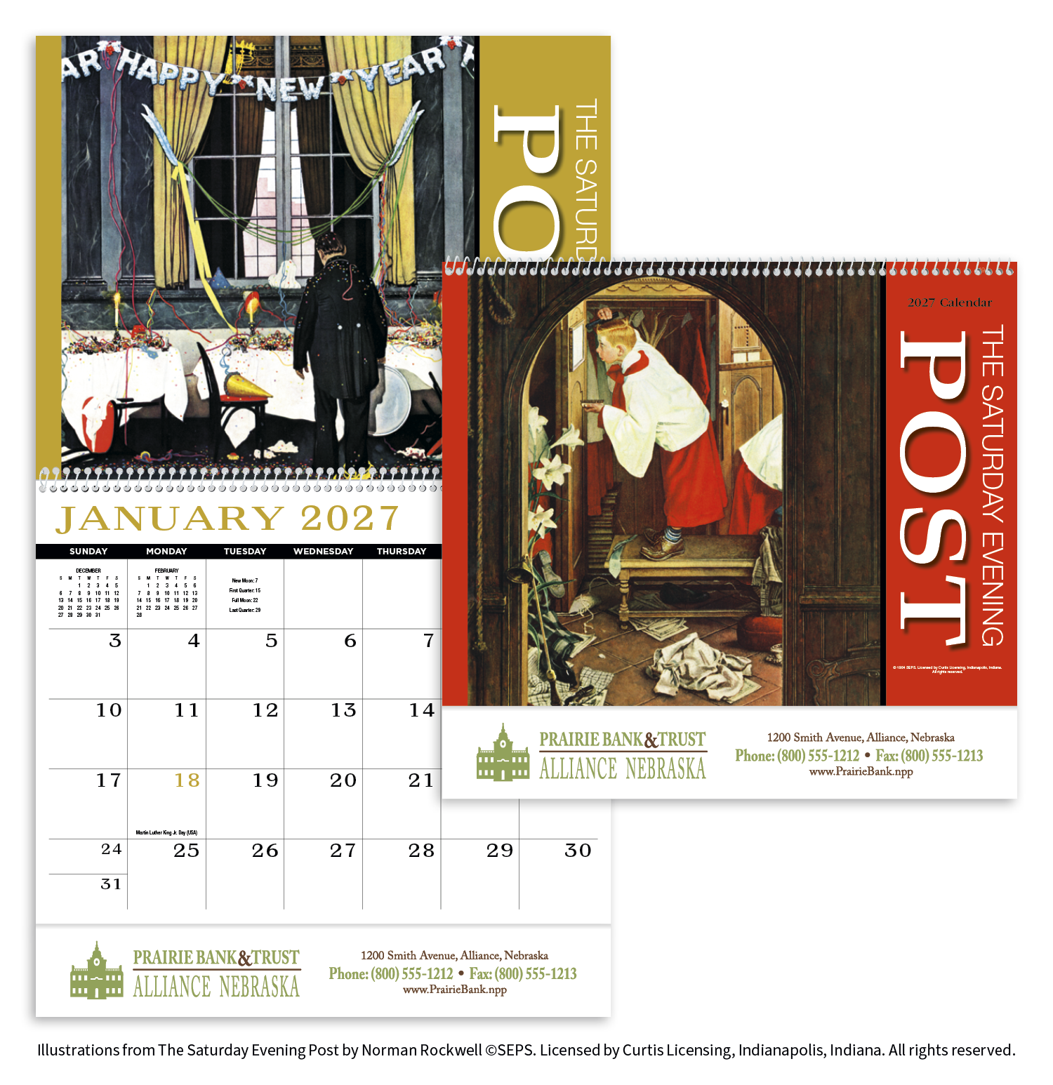 HotLine® Products Saturday Evening Post Appointment Calendar - Spiral 57