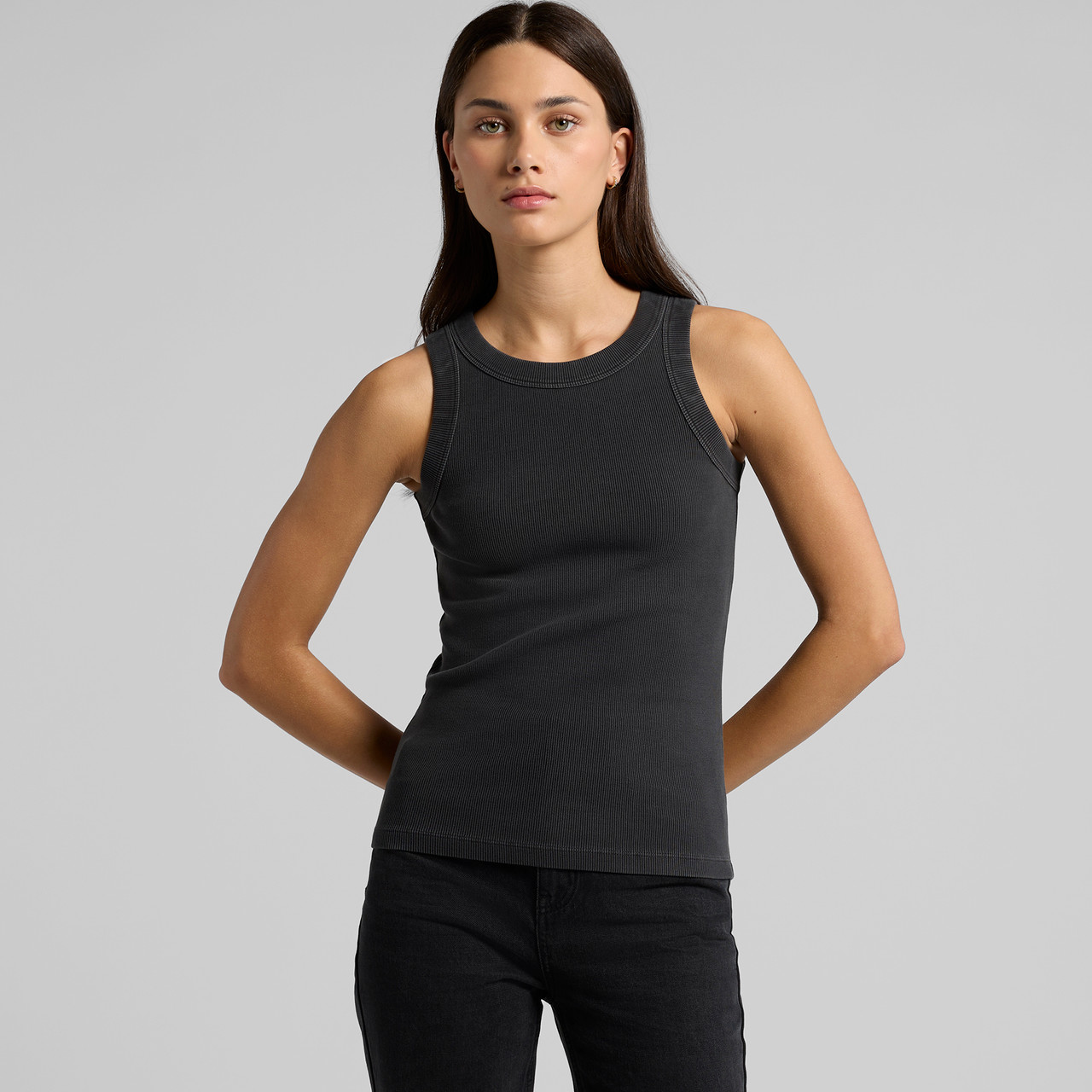 Wo's Faded Organic Rib Tank | 4034 5