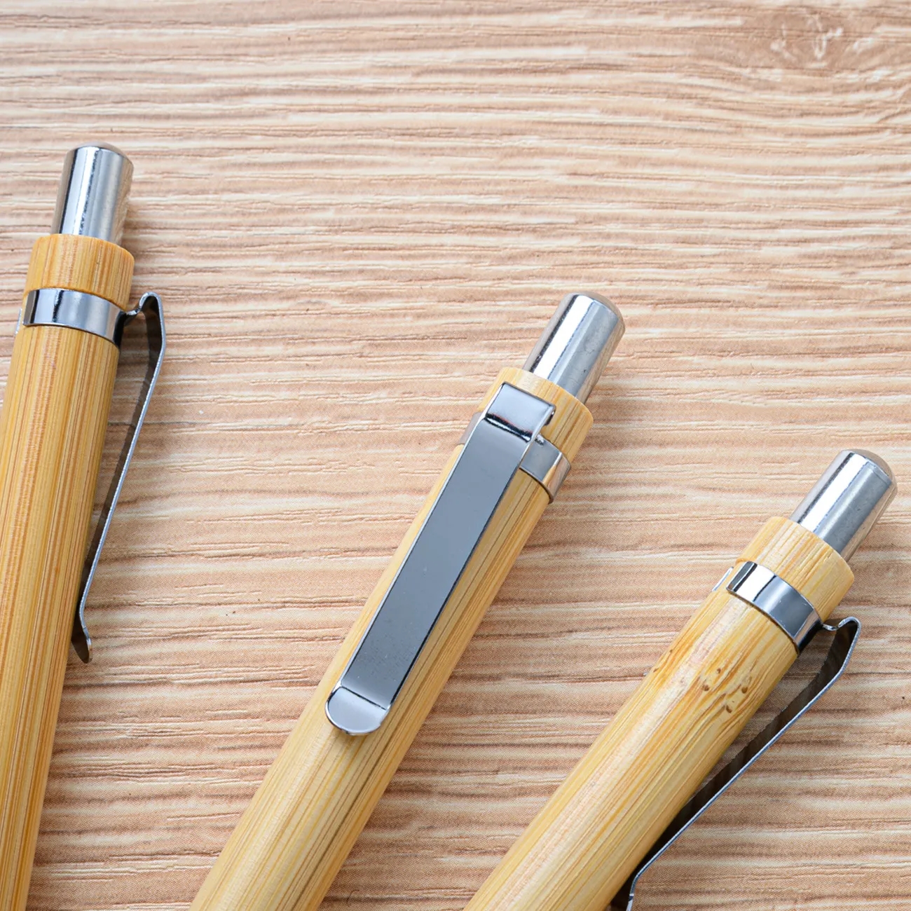 Bamboo Wooden Sustainable Retractable Ballpoint Pen 3