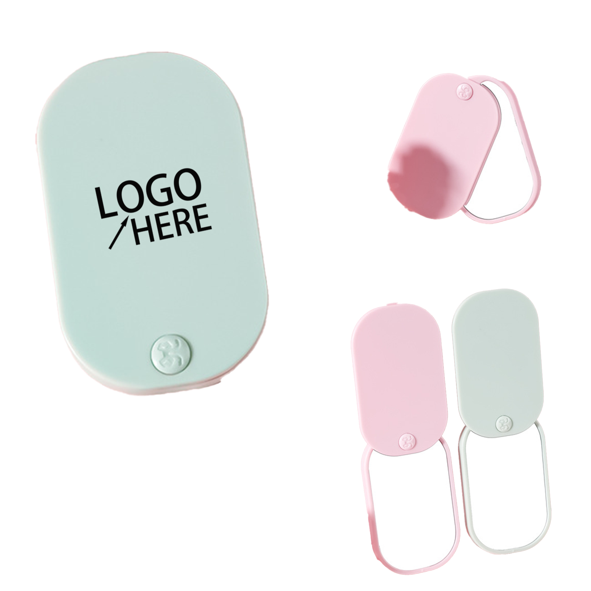 Aluminum and Plastic Compact Foldable Mirror 1