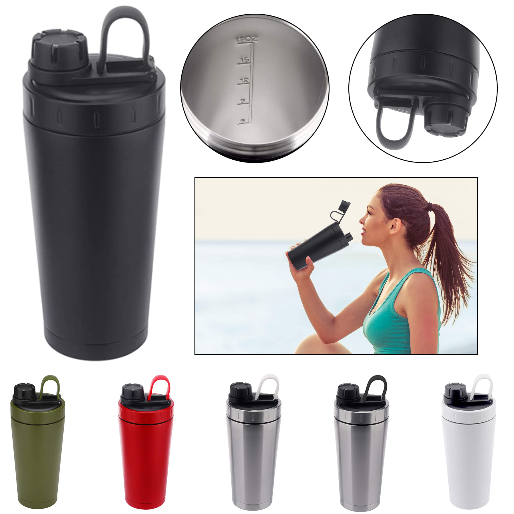 Stainless Steel Protein Shaker Bottle 1