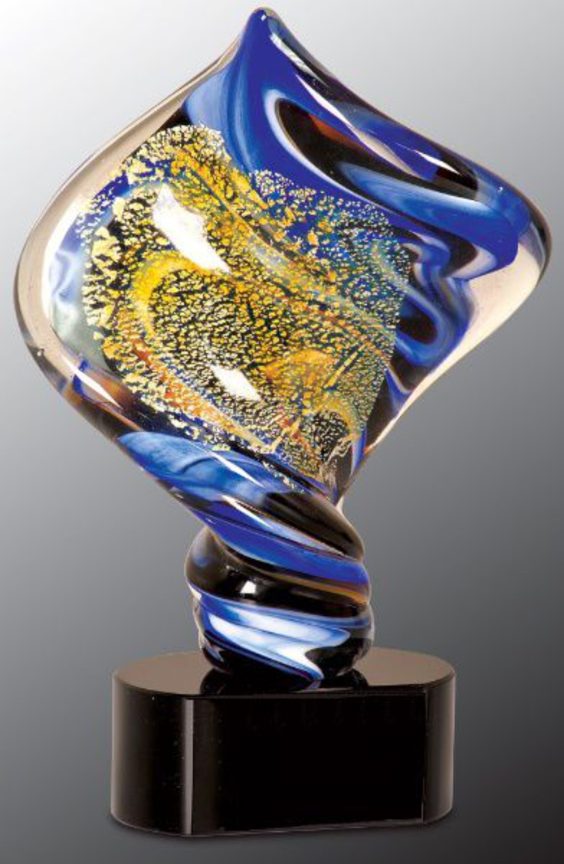 11" Diamond Twist Art Glass Award 2