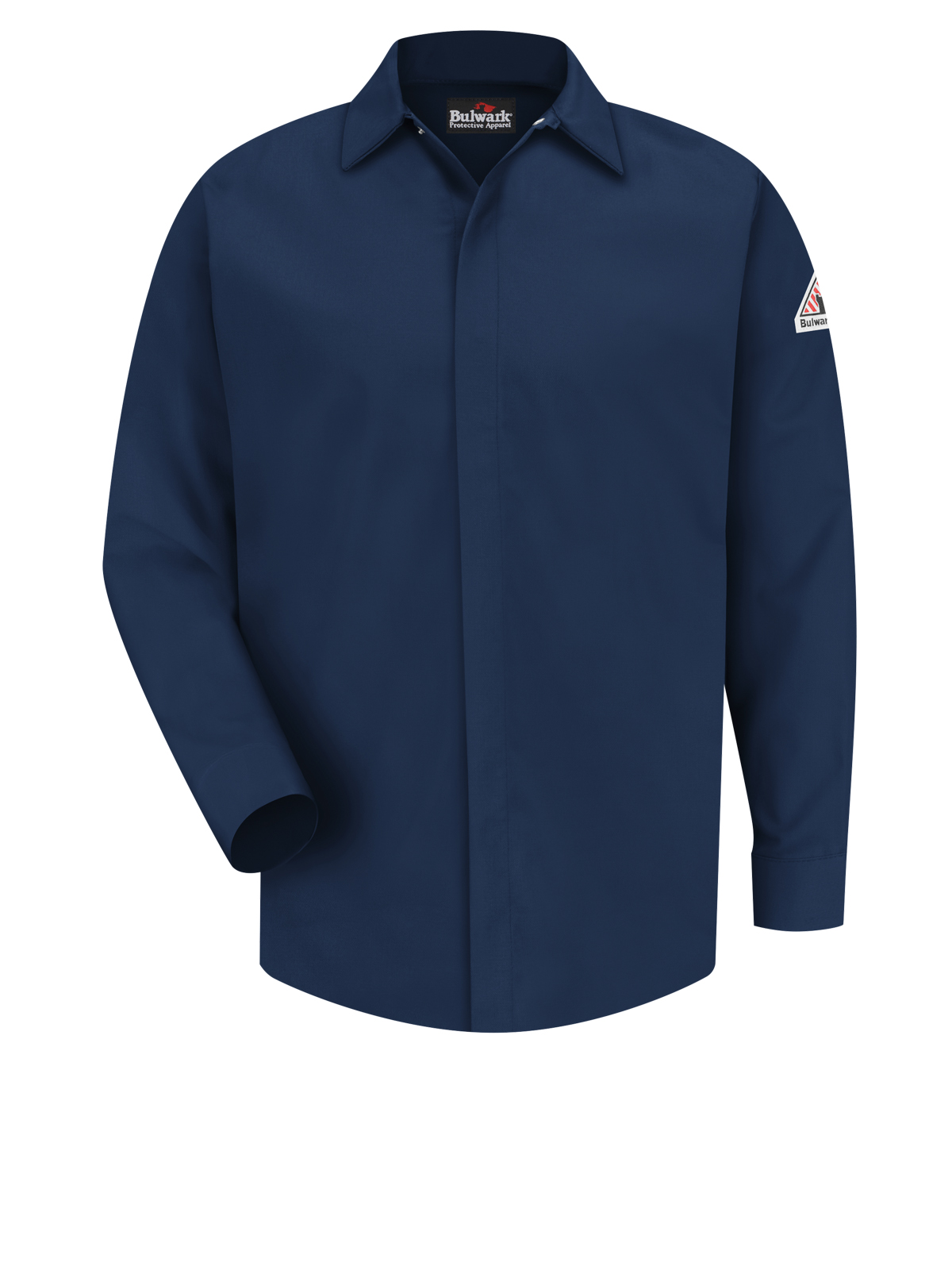 Bulwark - Men's Midweight Flame-Resistant Pocketless Concealed-Gripper Work Shirt 2