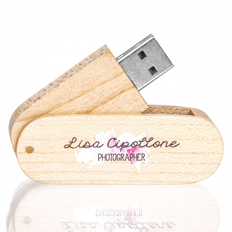 Custom Wood Swivel USB Flash Drives 8