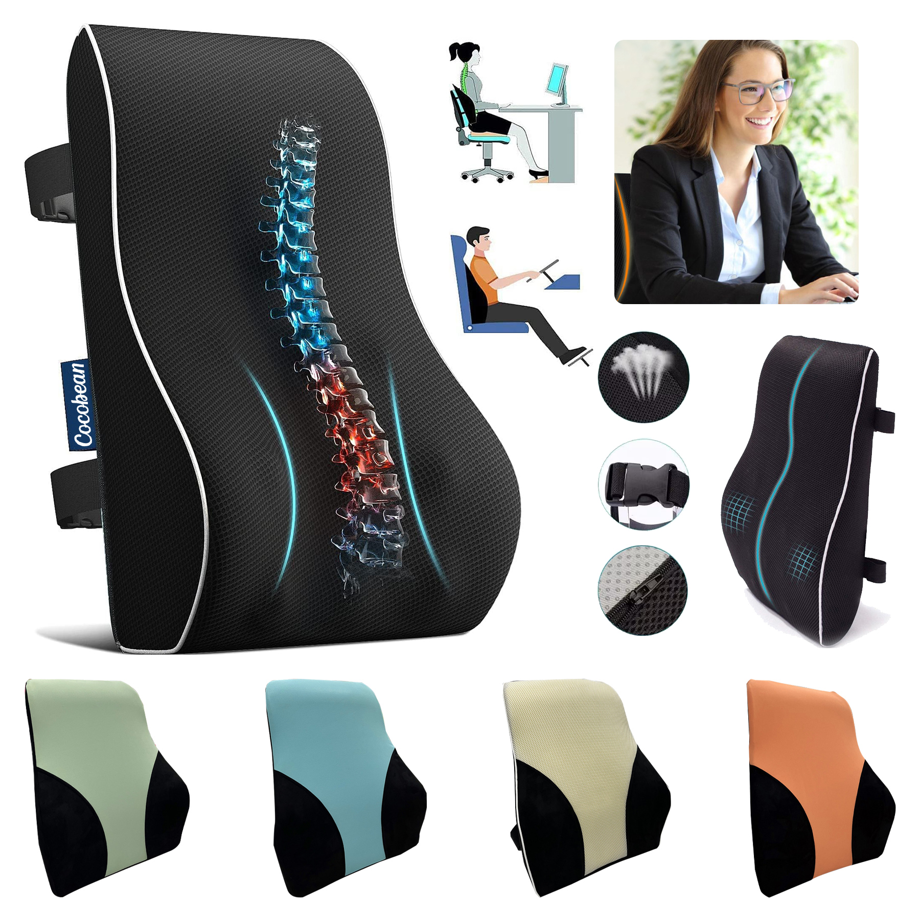 Office Chair Back Support Pillow 2