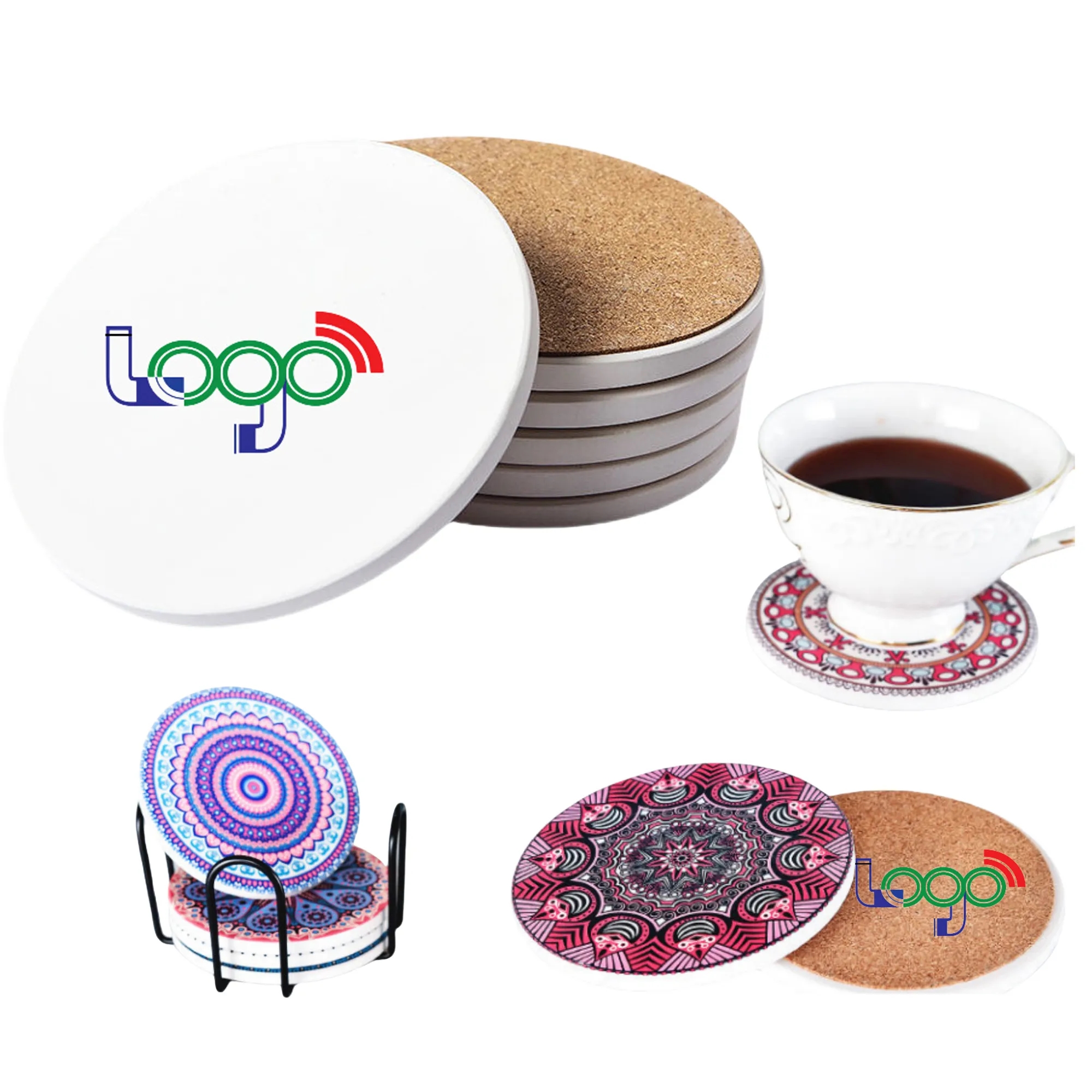 Round Stone Ceramic Coasters 3