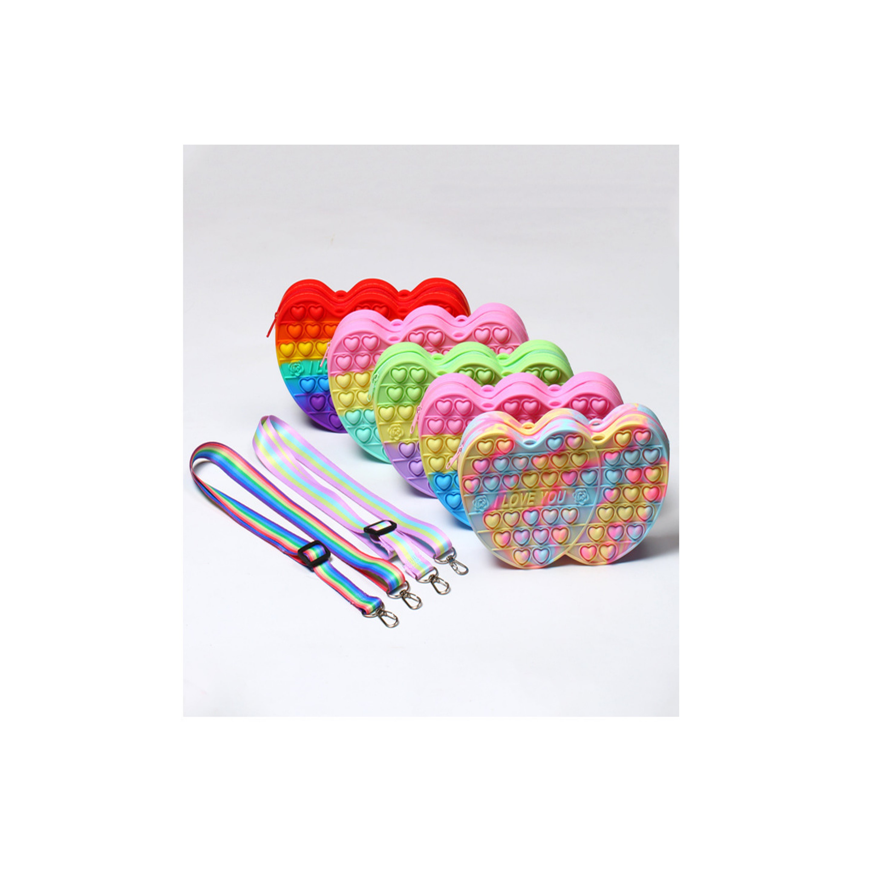 Silicone Heart Shape Shoulder Bag (direct import) 2