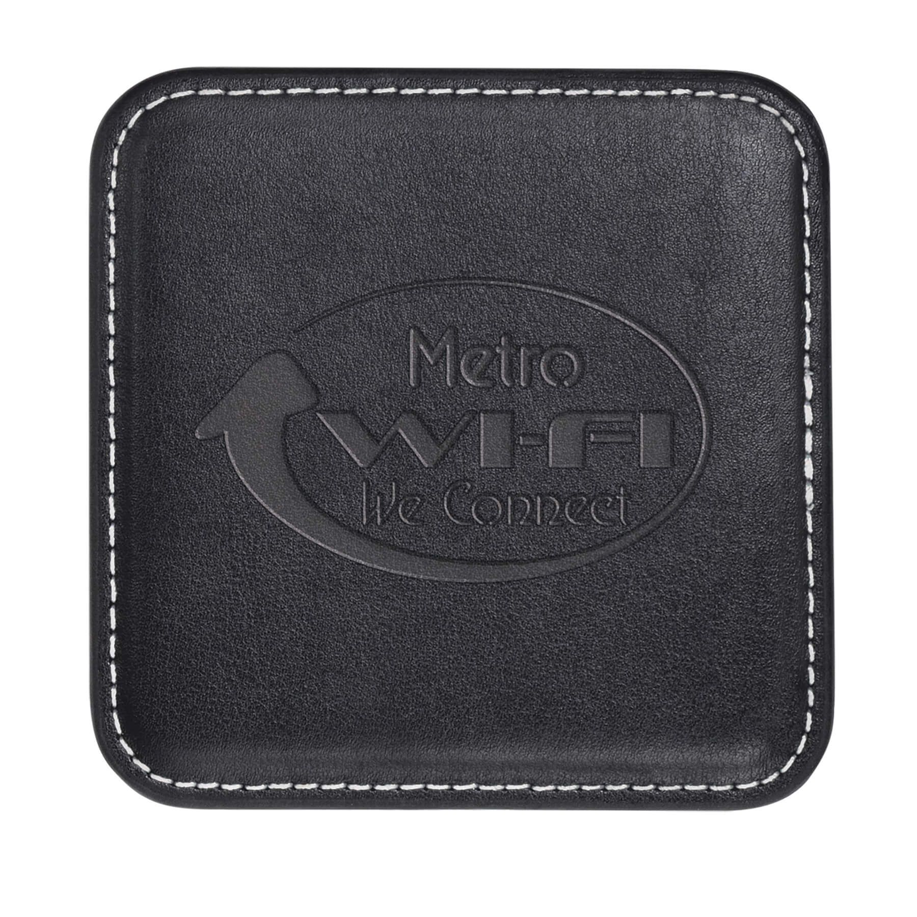 Vintage Leather Square Coaster 2