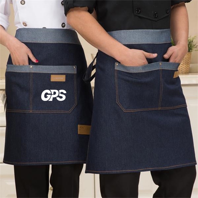 Adjustable Bibbed Denim Apron 4