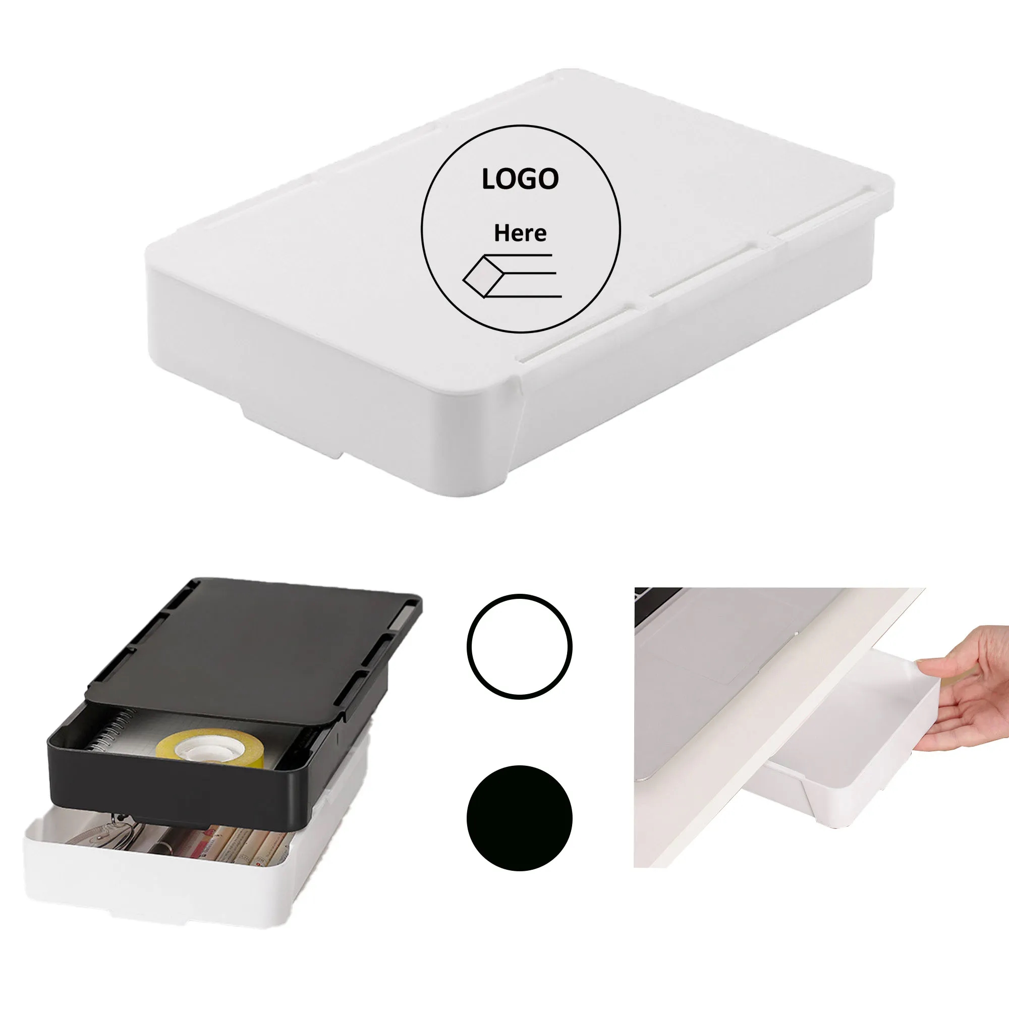 Self-Adhesive Under Desk Storage Drawer 3